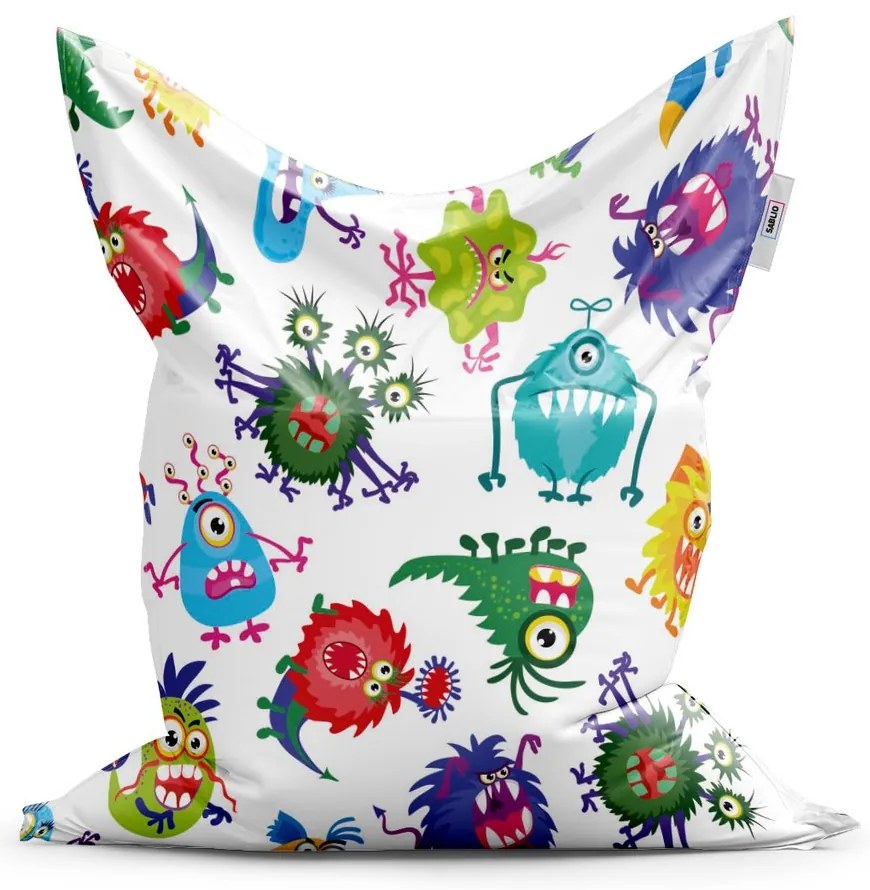 Sedací vak Classic farebné príšerky - detský, farebná