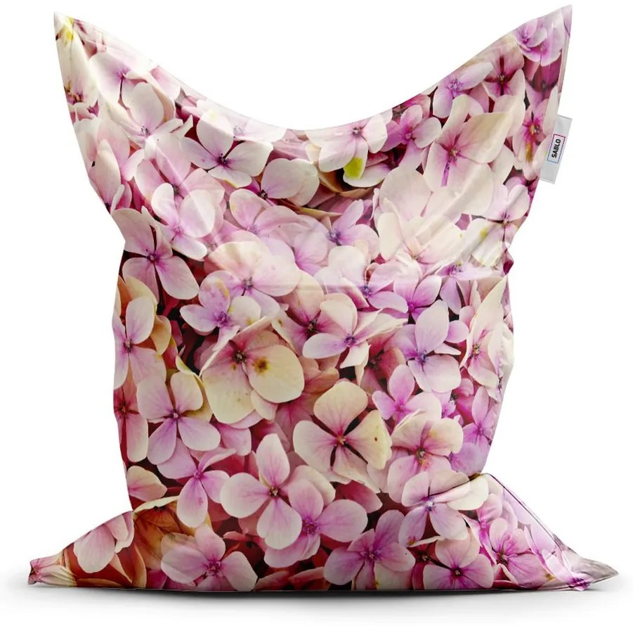 Sedací vak Classic ružové kvety - detský, ružová