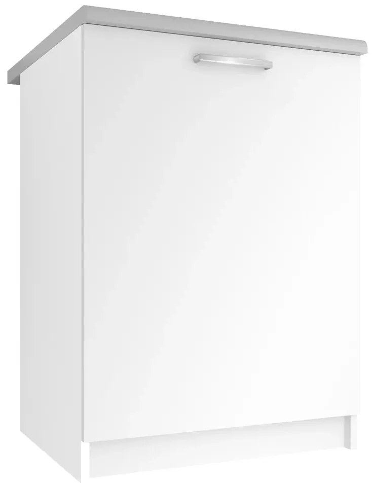 Kuchynská skrinka Belini spodná 60 cm biely mat s pracovnou doskou TOR SD60/0/WT/WT/0/E