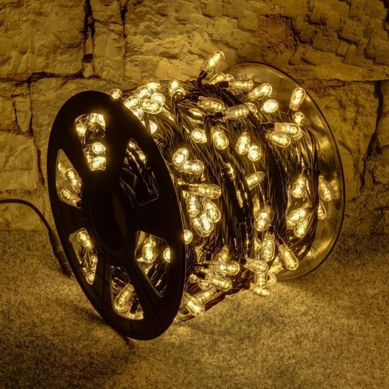 DECOLED Svetelná reťaz LED s MEGA LED, 100 m, 400 teplých bielych LED diód