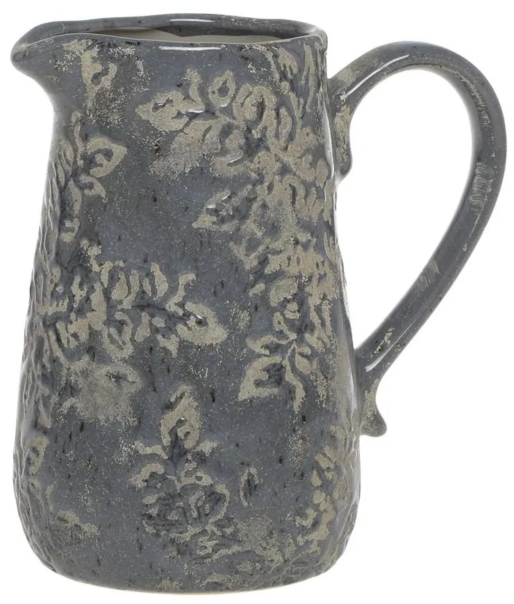 Opálový antik keramický džán s listami Antibes - 16*18 cm