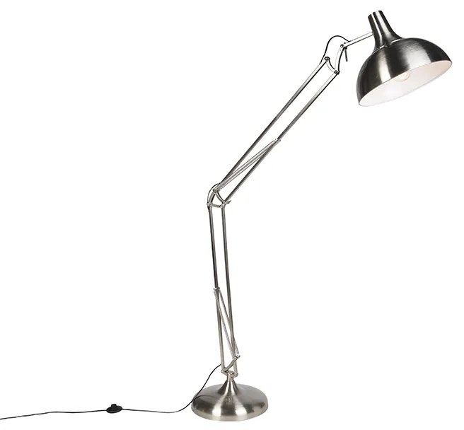 Inteligentná stojaca lampa oceľ vrátane Wifi A60 - Hobby