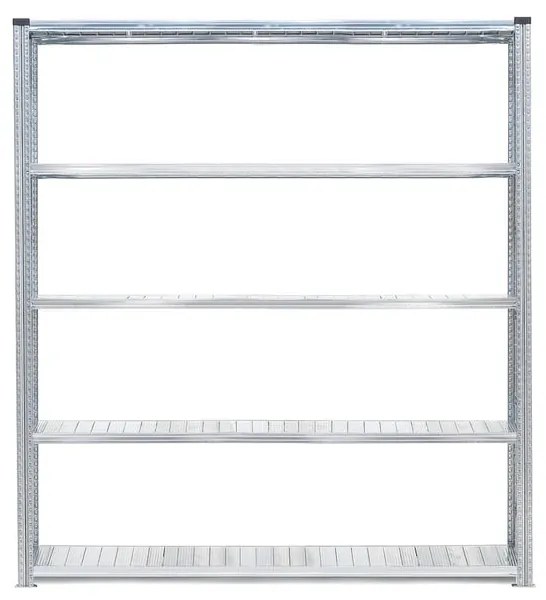Policový kovový regál TRANSFORM, základná sekcia, 2500x1800x600 mm