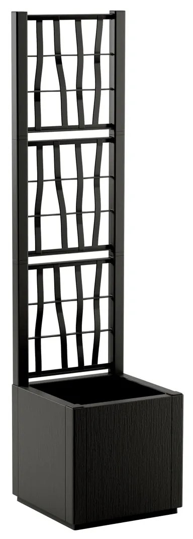 STEFANPLAST Kvetináč ETHICA s trelážou/mriežkou, tmavo šedý