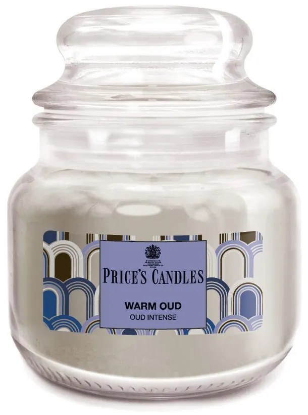 Price´s Price's MINI vonná svíčka ve skle Warm Oud - hoření 30h