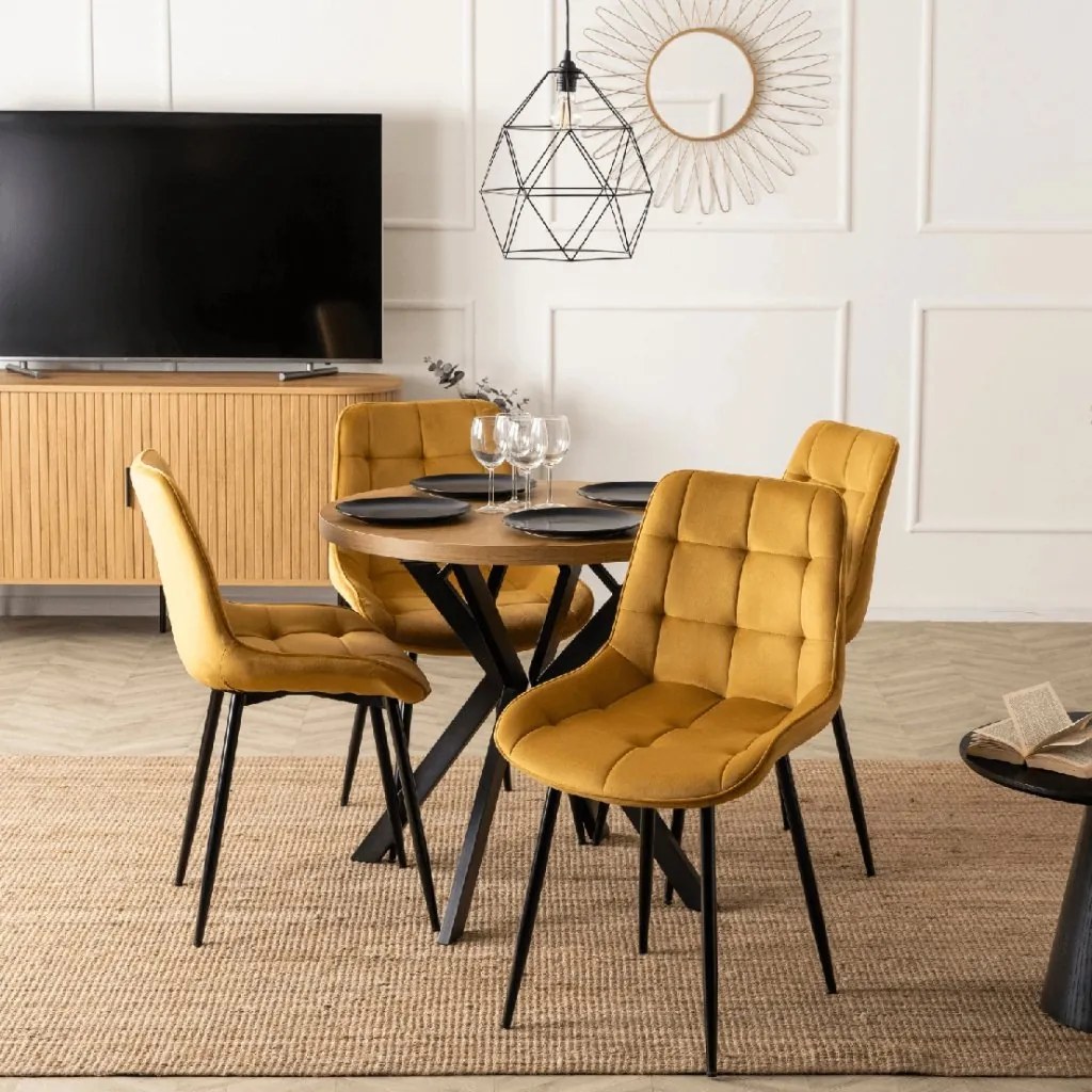 PROXIMA.store - Čalúnená jedálenska stolička CHRIS FARBA: žltá