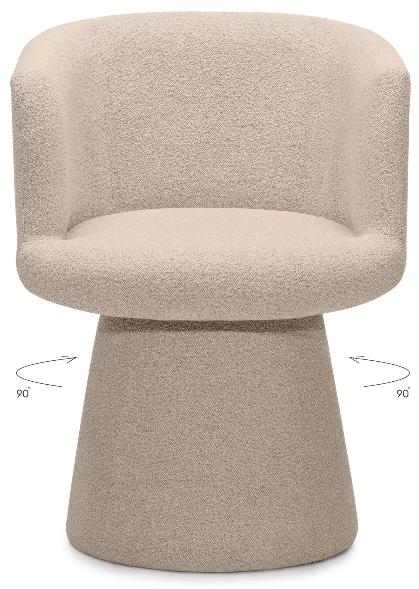 Otočné dizajnové kreslo YATO, béžové