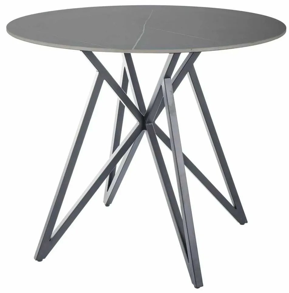 Jedálenský stôl Cyrano 90 cm, sivá / čierna