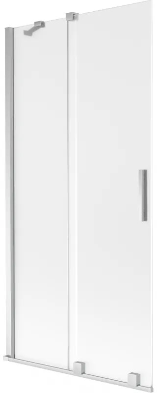 Mexen Velar, 2-krídlová posuvná vaňová zástena 90 x 150 cm, 8mm sklo námraza, chrómová, 896-090-000-31-01