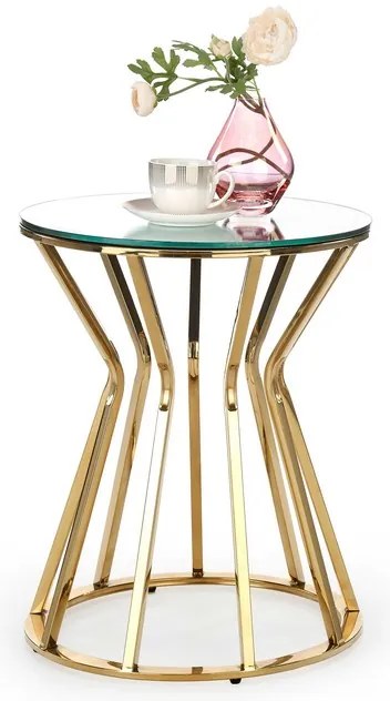 Konferenčný stolík Afina S, biela / zlatá