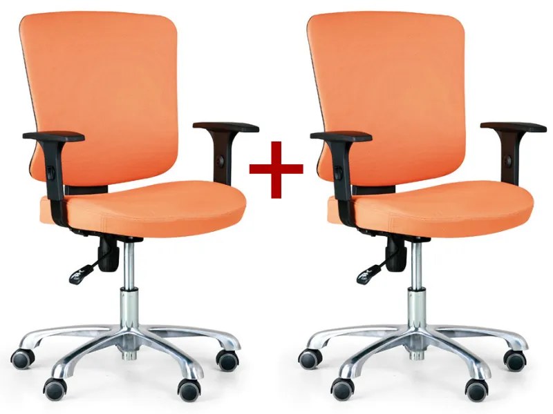 Kancelárska stolička HILSCH 1+1 ZADARMO, oranžová