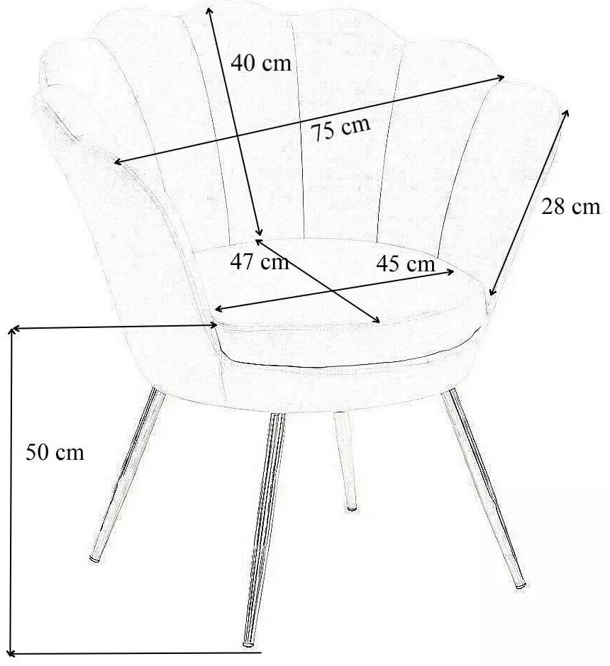 LuxuryForm DESIGN Kreslo FREY VELUR s čiernymi nohami - medové