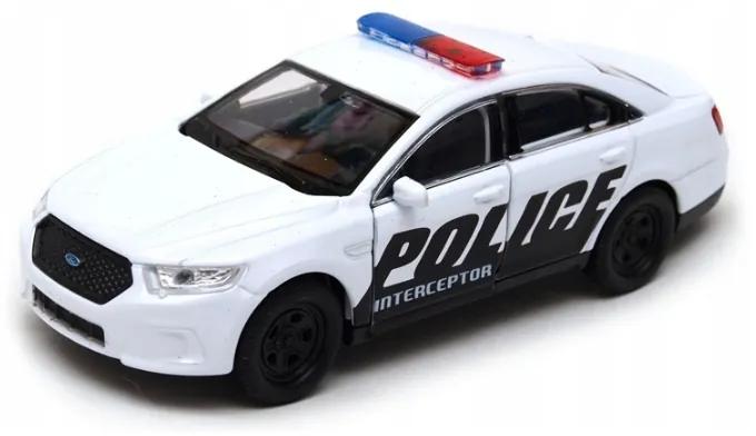 008768 Kovový model auta - Nex 1:34 - Ford Police Interceptor (USA) Biela