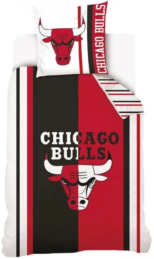 Bavlnené posteľné obliečky Chicago Bulls - 100% bavlna Renforcé - 70x90 cm + 140x200 cm