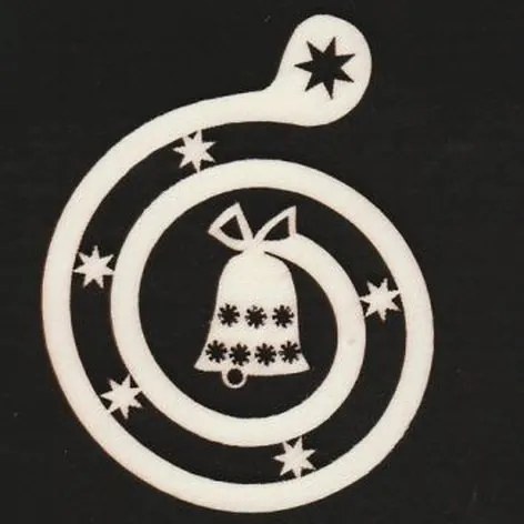 AMADEA Drevená ozdoba špirála so zvončekom 8 cm