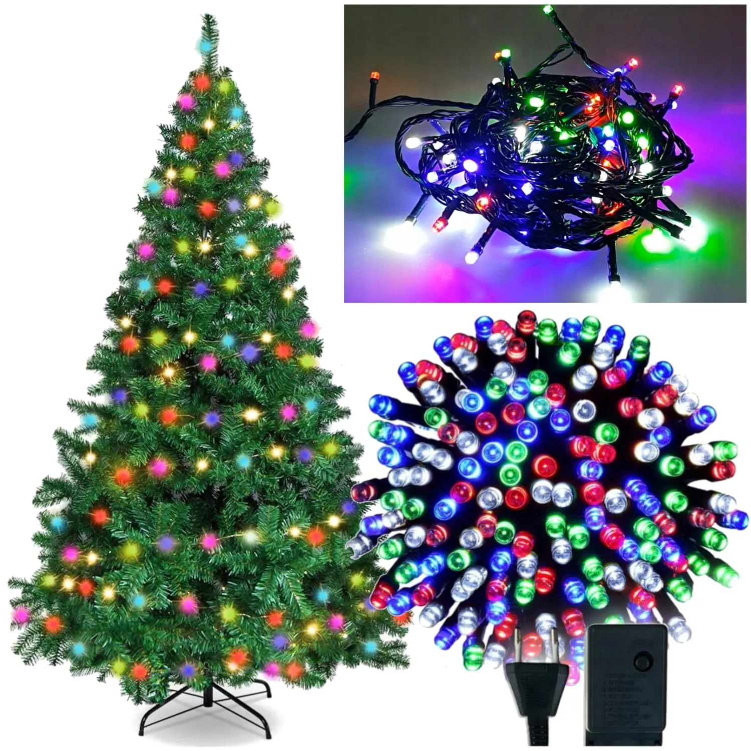 BERGE LED vianočné osvetlenie reťaz 300 LED - 22m - viac farieb