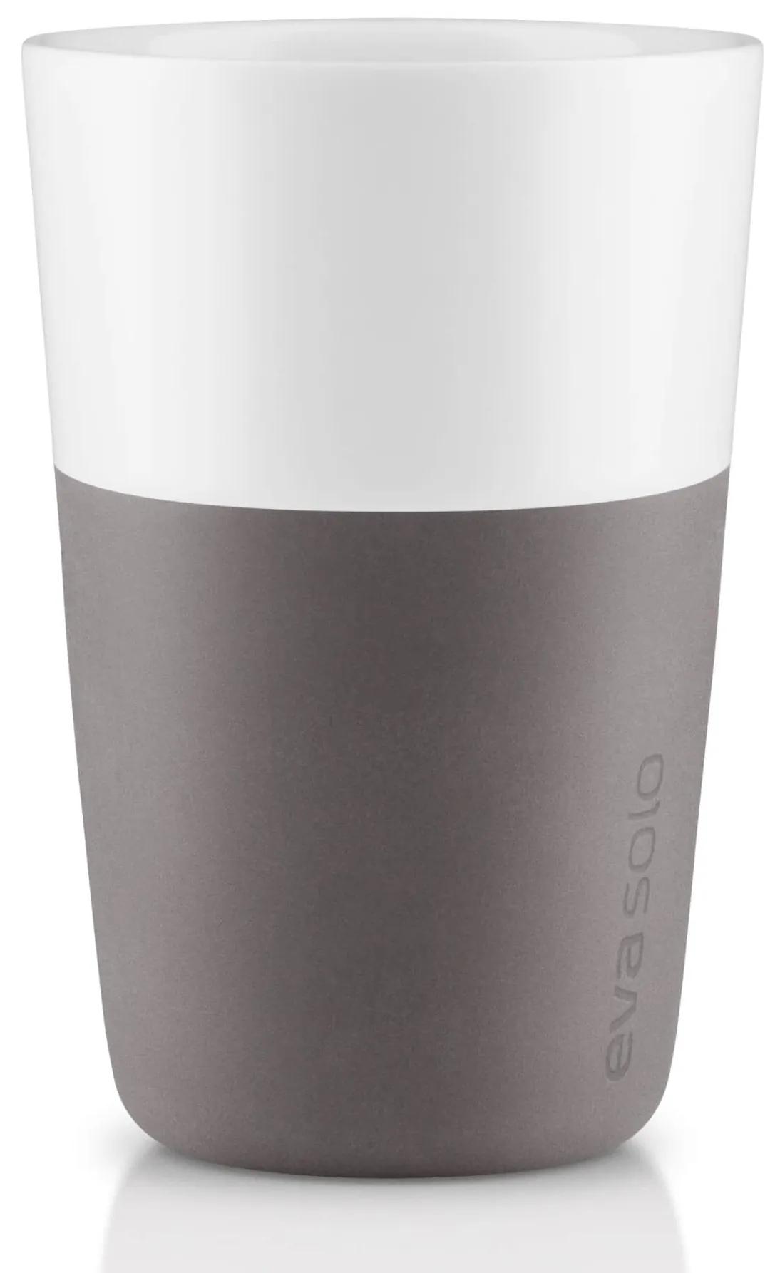 Eva Solo Porcelánová termošálka Cafe Latte Elephant Grey 360 ml – set 2 ks