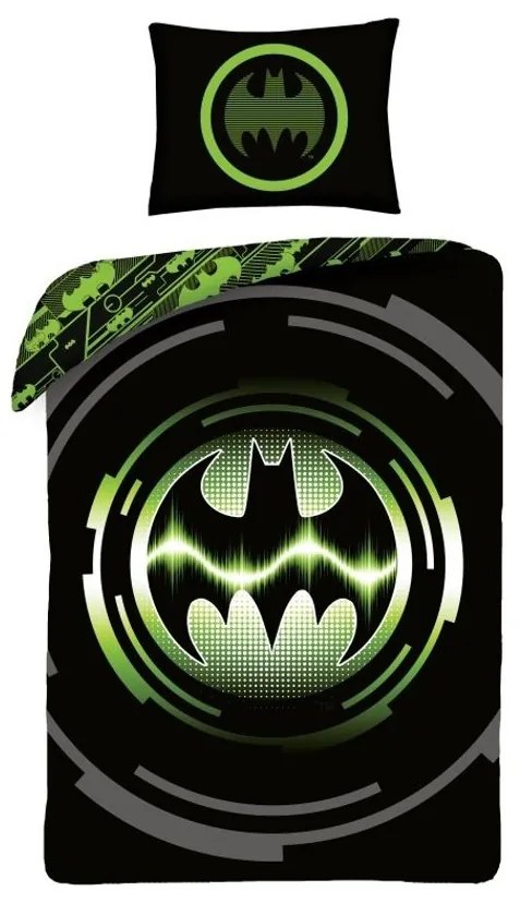 Bavlnené posteľné obliečky Batman - motív Kryptonite Energy - 100% bavlna - 70 x 90 cm + 140 x 200 cm