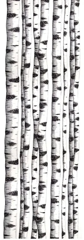 Akustický záves SKOGSBRYN, 650x2200 mm, les