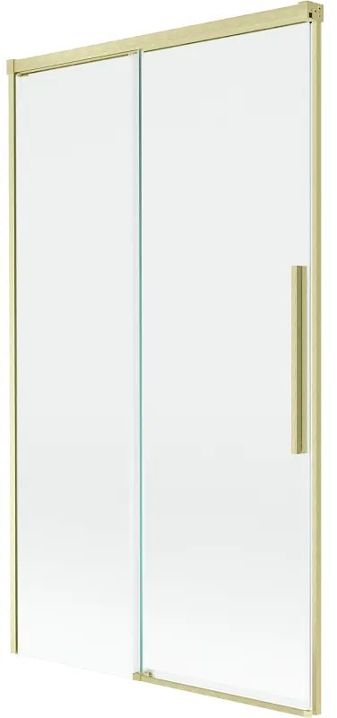 Mexen Rox, 2-krídlová posuvná vaňová zástena 100 x 150 cm, 8mm číre sklo, zlatý matný profil, 8C9-100-001-55-00