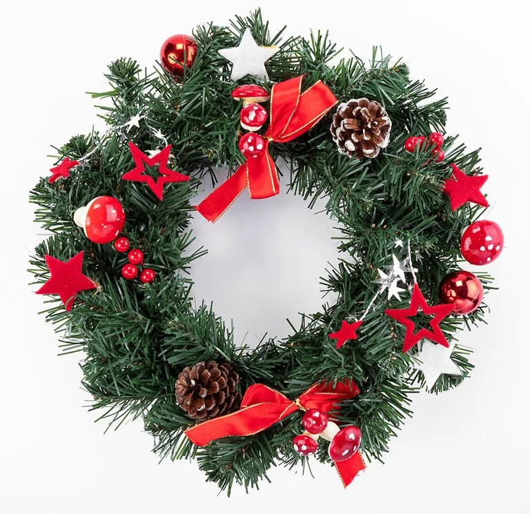 Vianočný veniec MUCHOTRÁVKY 30 cm