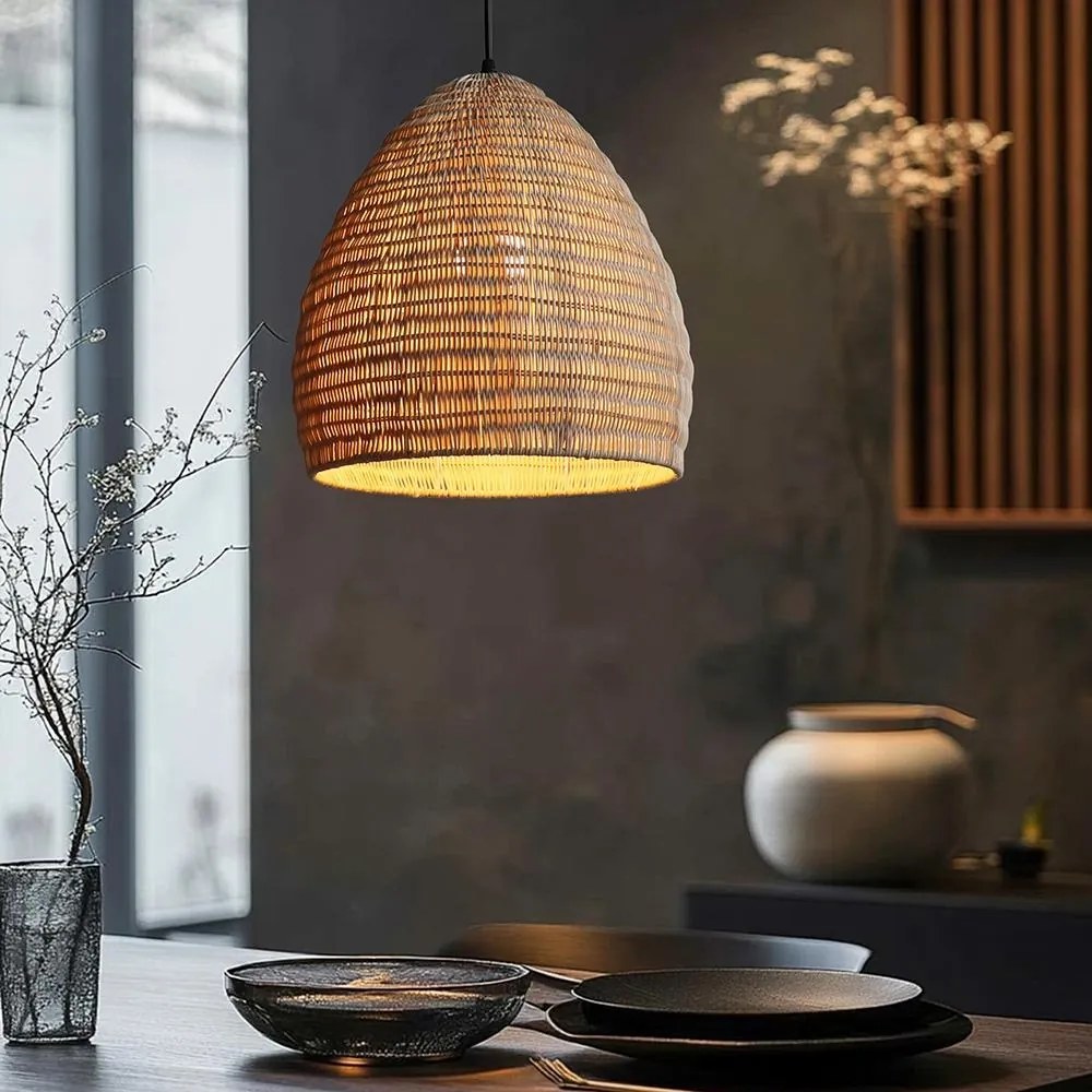 Ratanové závesné svietidlo LF11 prírodné