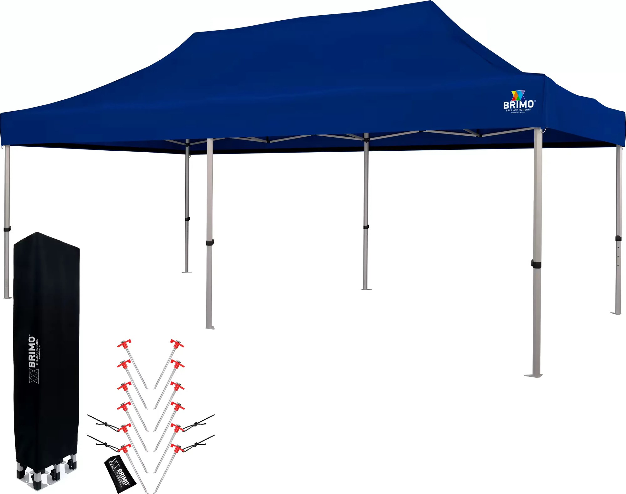 BRIMO Nožnicový Stan 3x6 m ALU bez Stien - Hliníkový Rám, Vodotesný - bez stien - Modrá 39