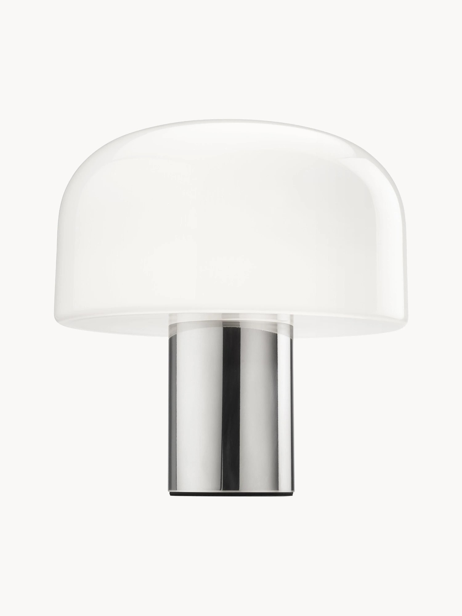 Stmievateľná stolová lampa z opálového skla Bellhop