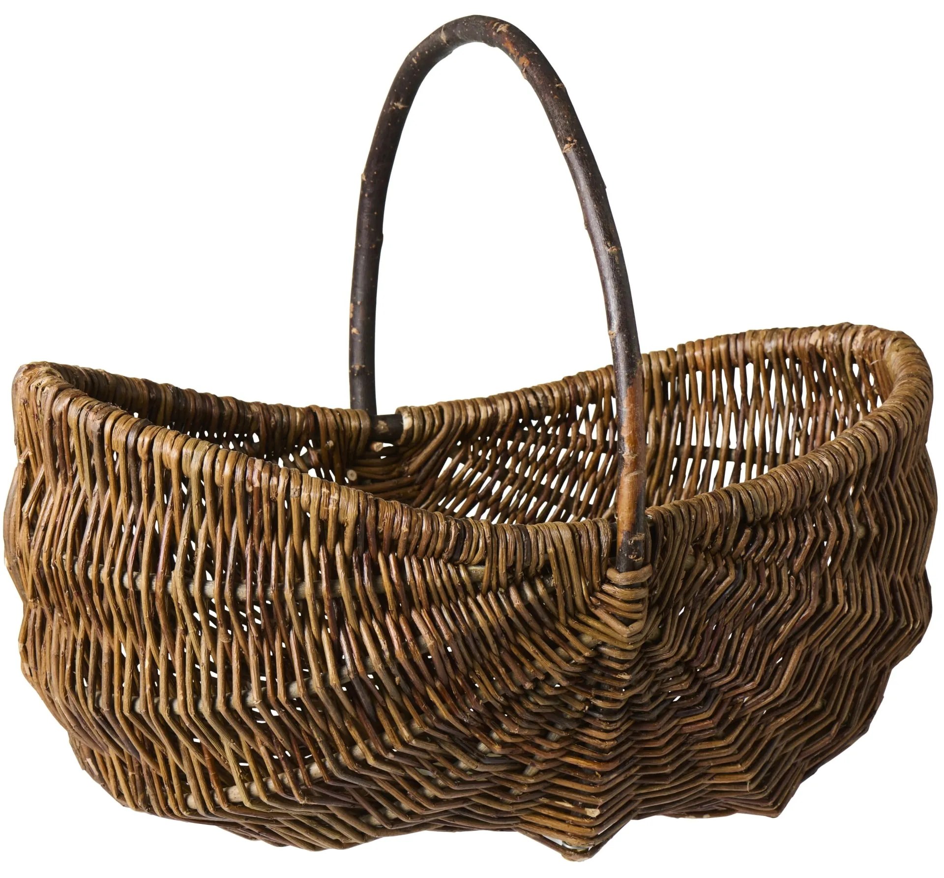 Ib Laursen Prútený kôš Oval Unpeeled Willow