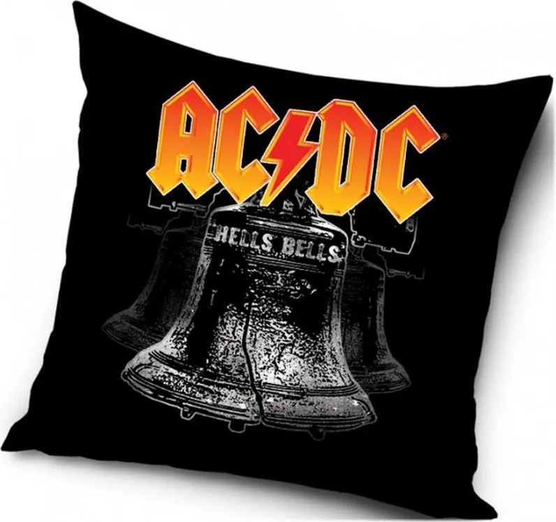 Vankúš AC/DC - motív Hells Bells - 40 x 40 cm