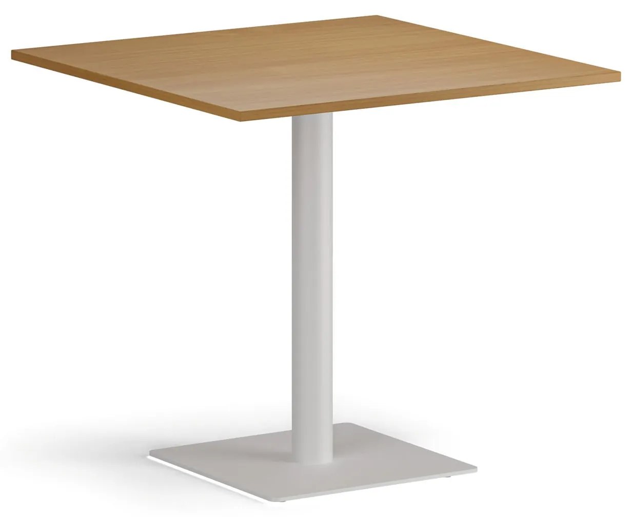 Konferenčný stolík ENZO, 80x80 cm, biela podnož, buk