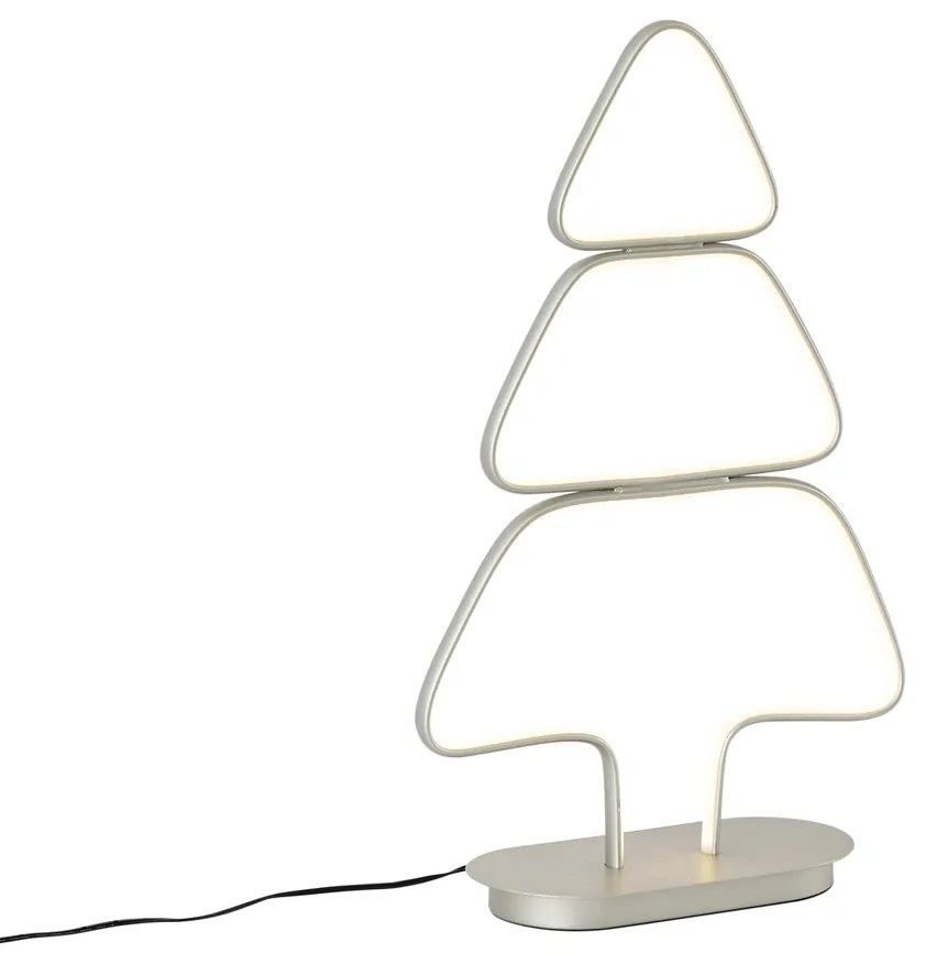 Vianočná stolná lampa oceľová v tvare vianočného stromčeka vrátane LED IP44 - Arbre