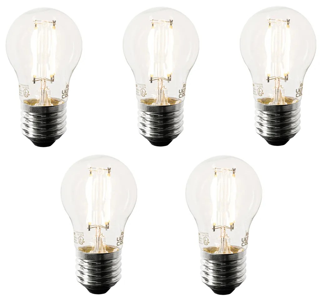 Sada 5 inteligentných LED žiaroviek E27 P45 4,5 W 470 lm 1800-4000K