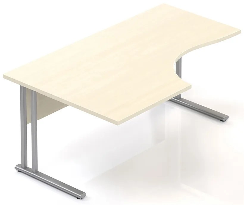 Ergonomický stôl Visio 160 x 100 cm, ľavý, javor
