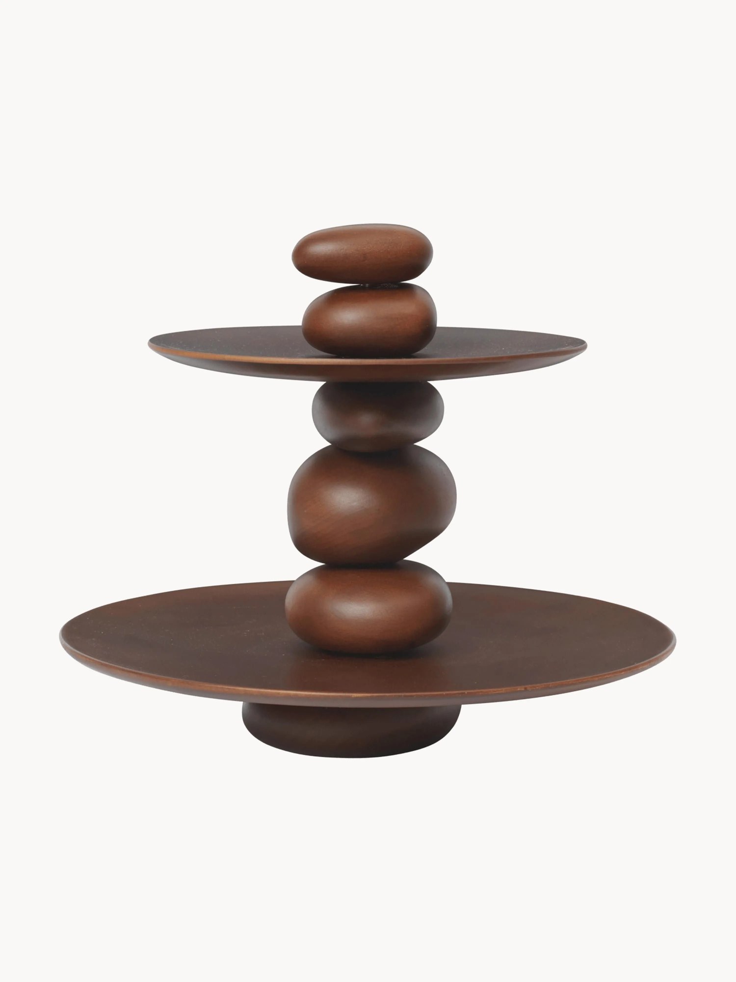 Etažérka z bukového dreva Pebble