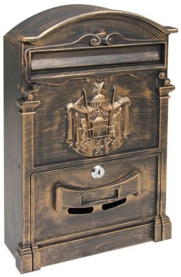 Poštová schránka BK 301, čierna / zlatá