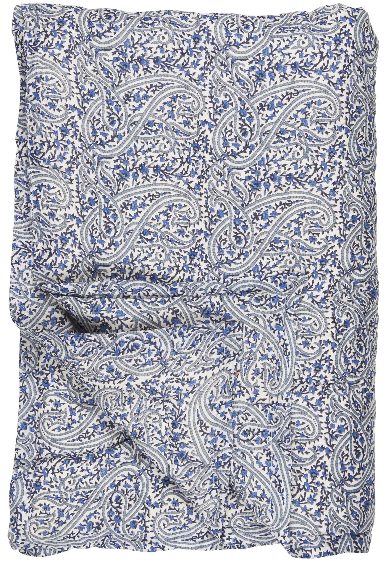 Ib Laursen Prešívaný prehoz Abby Blue Paisley 130 × 170 cm
