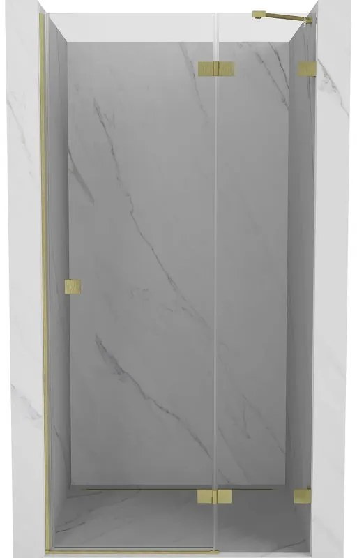 Mexen, Mexen Lunar pravé otočné sprchové dvere 70 cm, transparentné, brúsené zlaté - 834-070-000-55-00-P