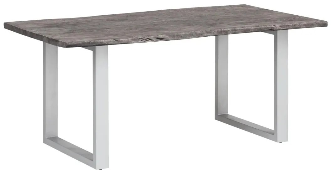 furniture-nabytek.cz - Masívny jedálenský stôl Bullwer z akácie, lakovaný, šedý – 140×90 cm