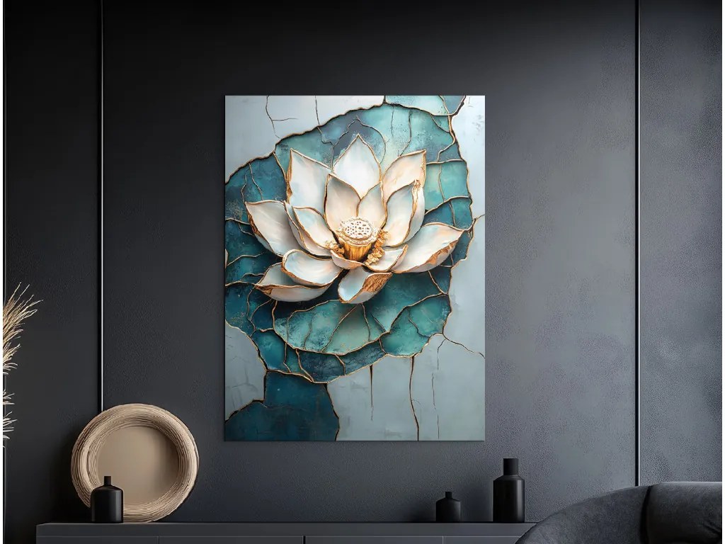 drevko | Moderný obraz Mozaikové lekno