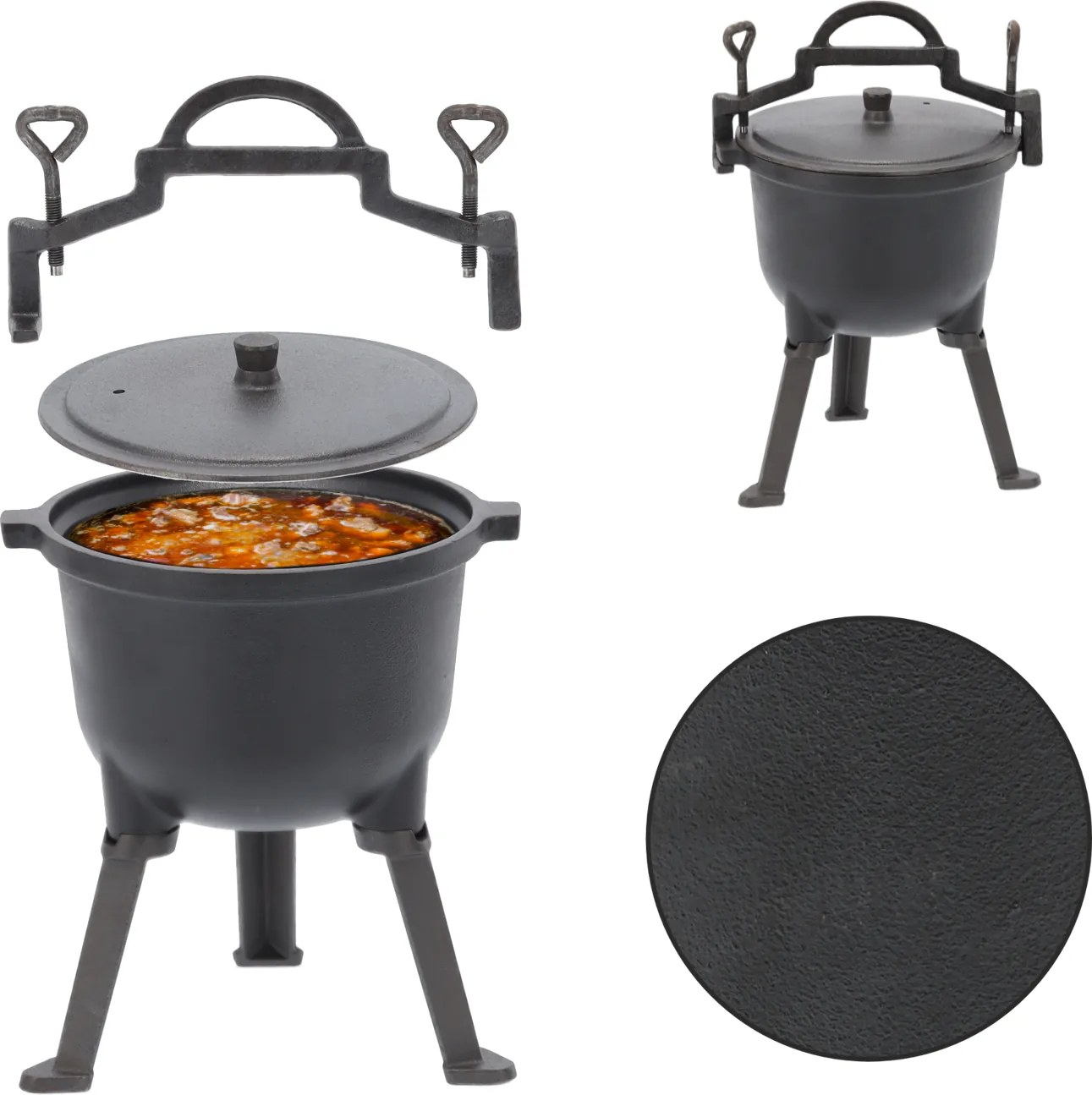 Liatinový lovecký hrniec 5 l, 24,5 x 16 cm *3703