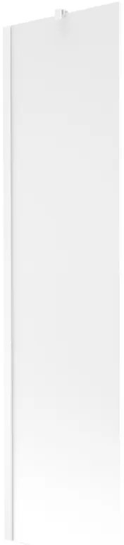 Mexen Next, vaňová zástena 1-krídlová 50 x 150 cm, fixné krídlo, 6 mm námraza sklo, biely profil, 895-050-000-00-30-20