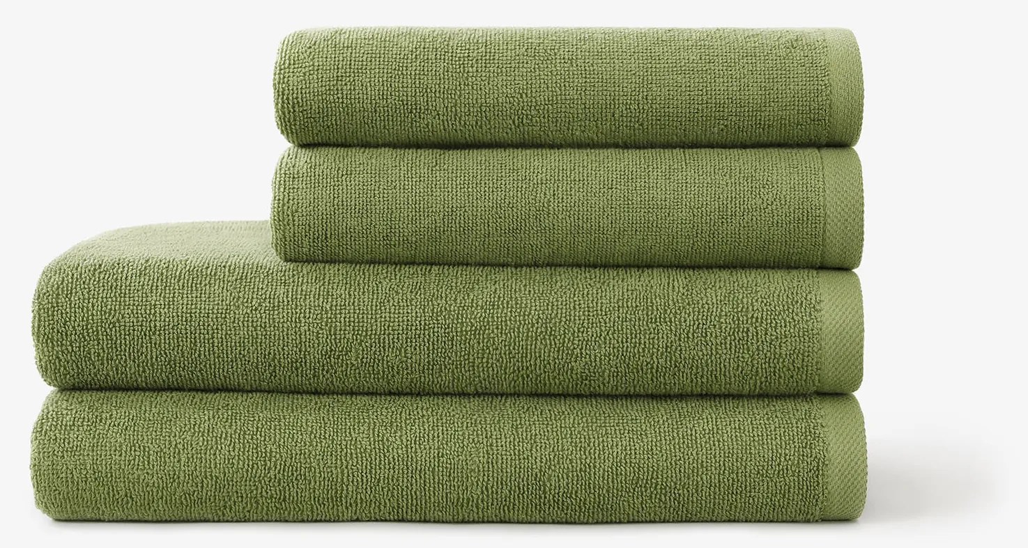 Goldea bavlnený froté uterák / osuška soft bez bordúry – olivový 50 x 100 cm