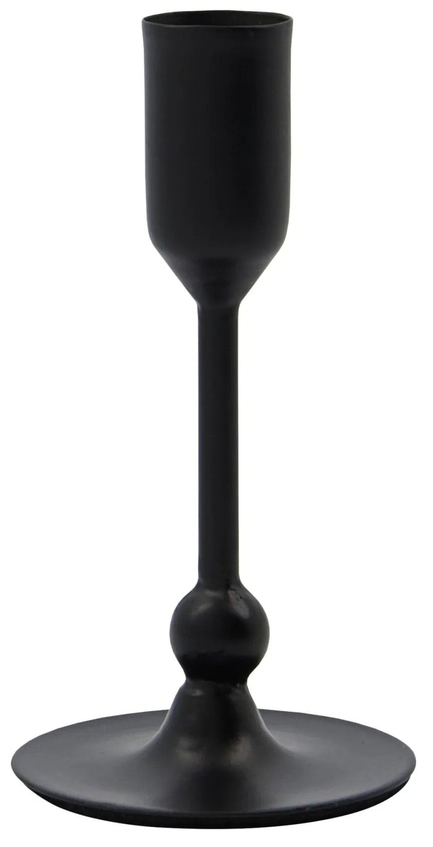 House Doctor Kovový svietnik Folk Black 12 cm