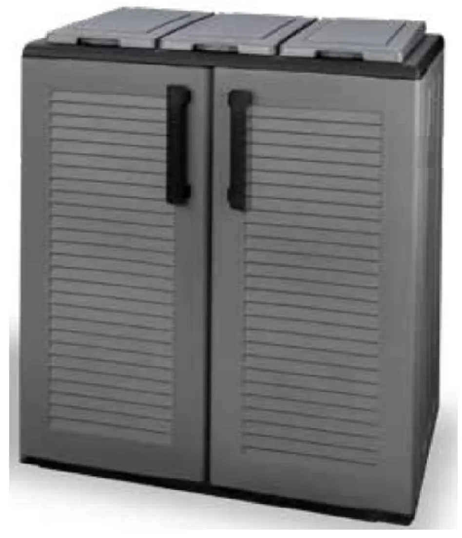 ARTPLAST Skriňa na triedený odpad Linea Easy 2dv/3víka