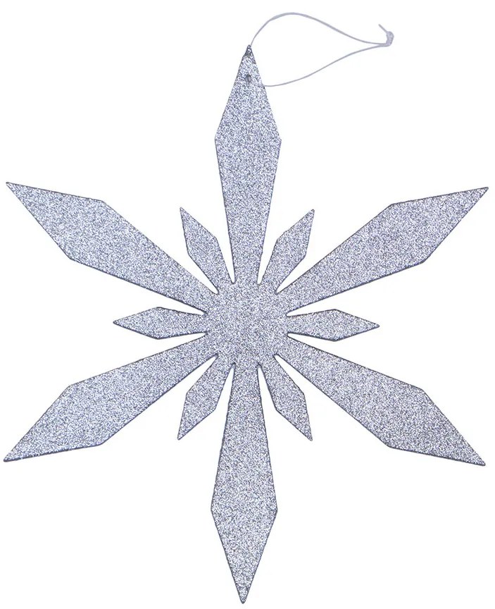 DECOLED Snehová vločka III, priemer 80 cm, strieborná