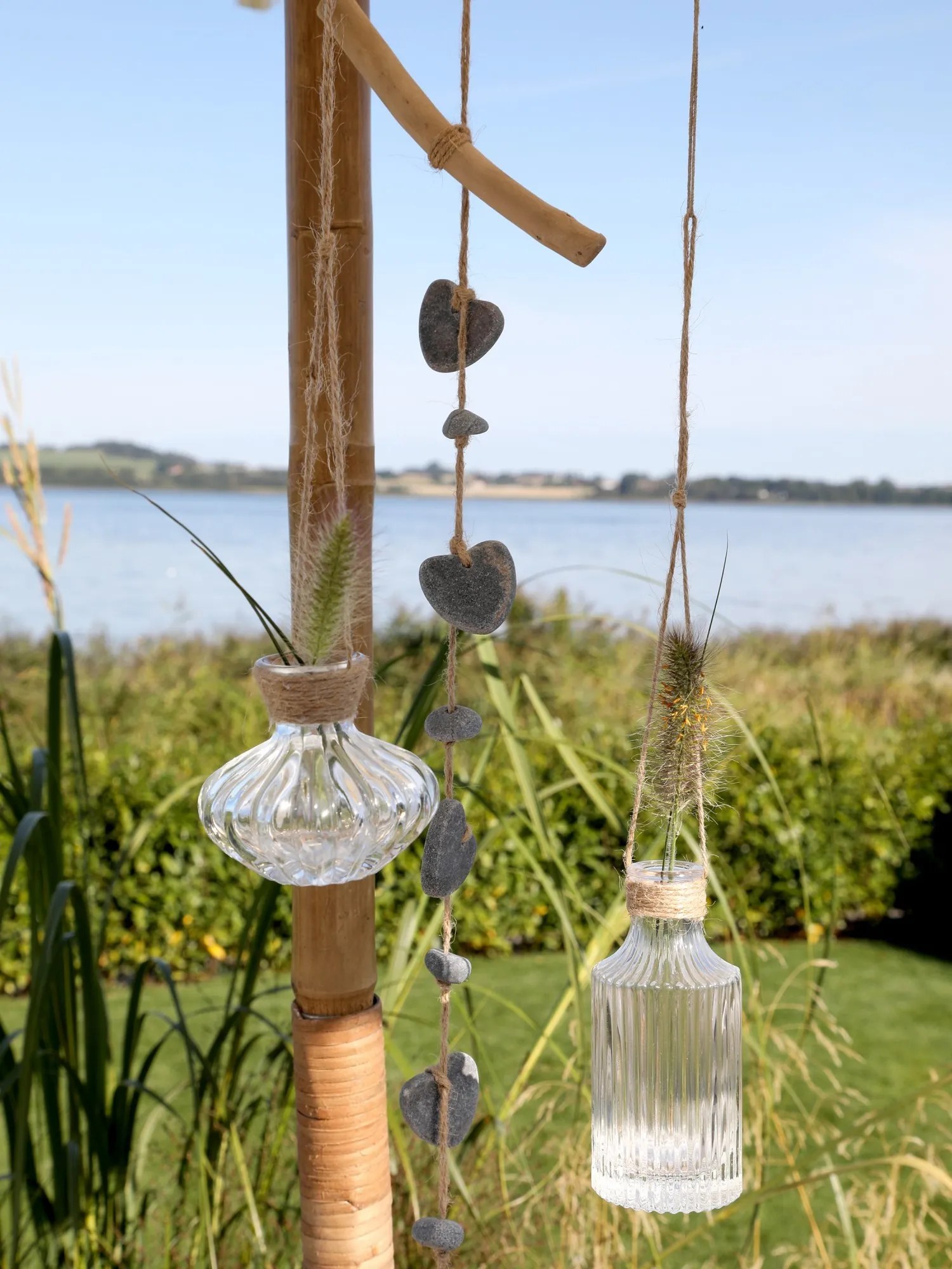 Závesná sklenená dekoračná vázička Lania - Ø 8*7,5cm