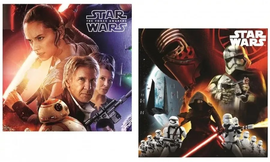 Obojstranný vankúš Star Wars - Hviezdne vojny - motív The Force Awakens - 40 x 40 cm