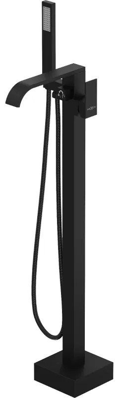 Mexen Lava, voľne stojaca vaňová batéria, čierna matná, 752433-70