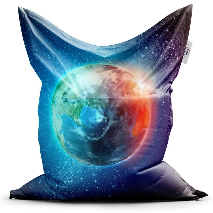 Sedací vak Classic zem vo vesmíre - detský, farebná